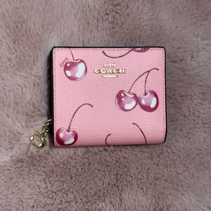 Coach Pink Cherry Pattern Wallet